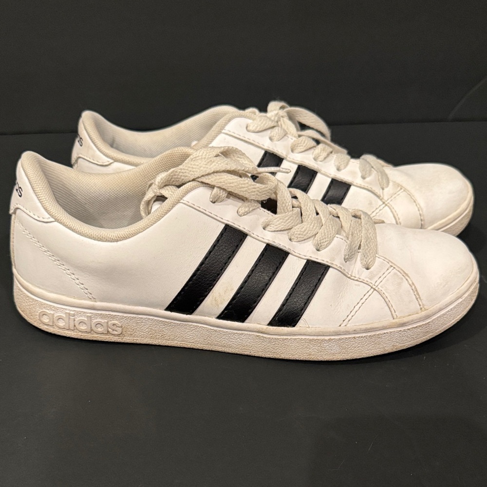 Adidas Classic White and Black Trainers